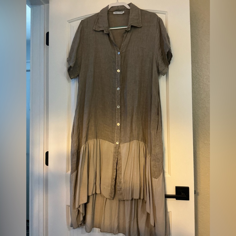 Elegant Brown Midi Dress